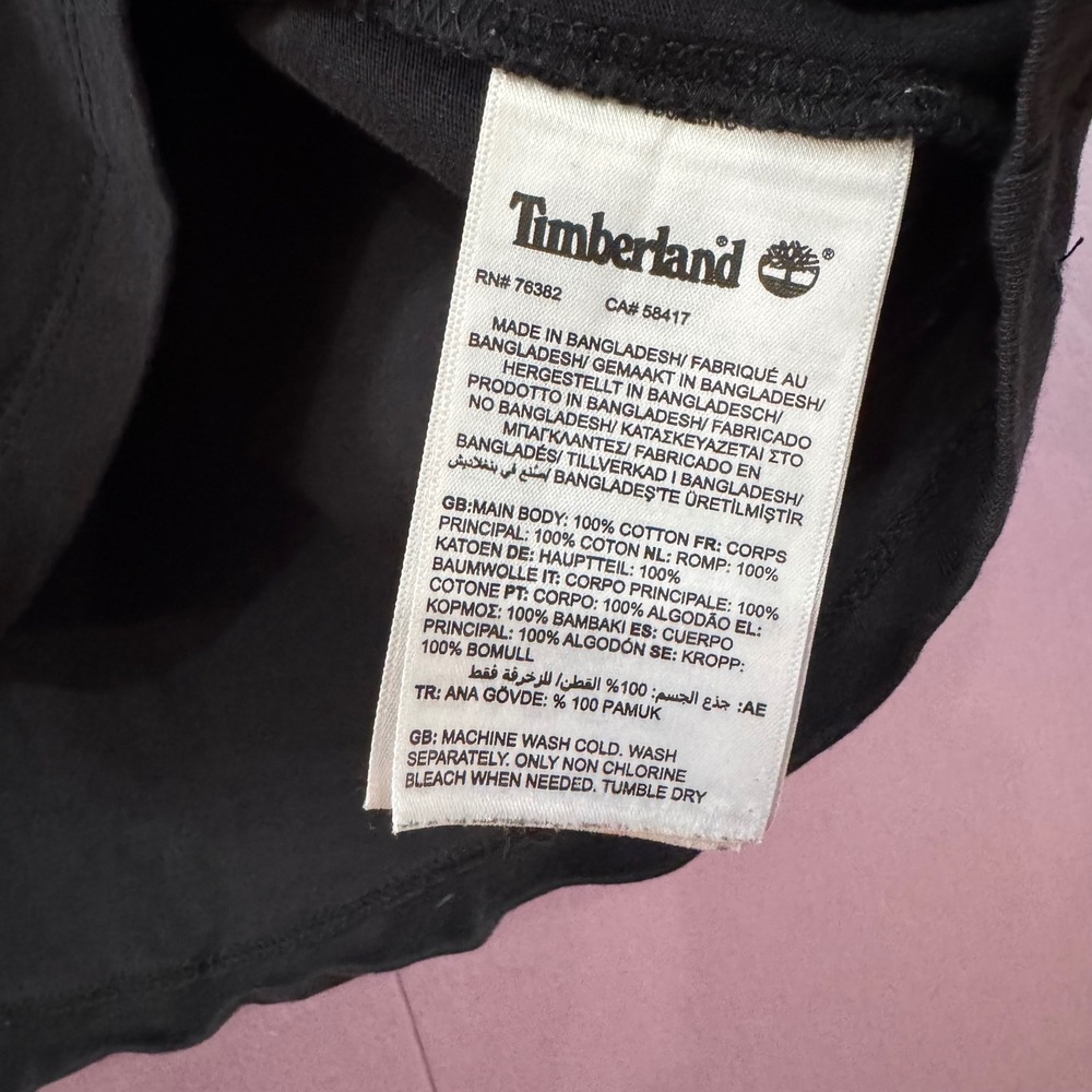 Timberland Men's Black Regular Fit Crew Neck T Shirt Size XXL Work casual basic - Picture 7 of 10